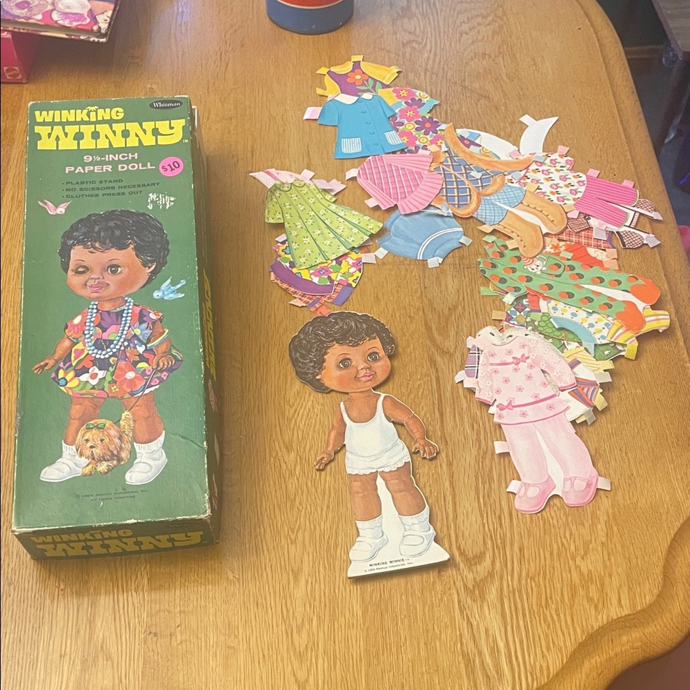 Vintage "Winkie" african american 9-Inch Paper Doll Set